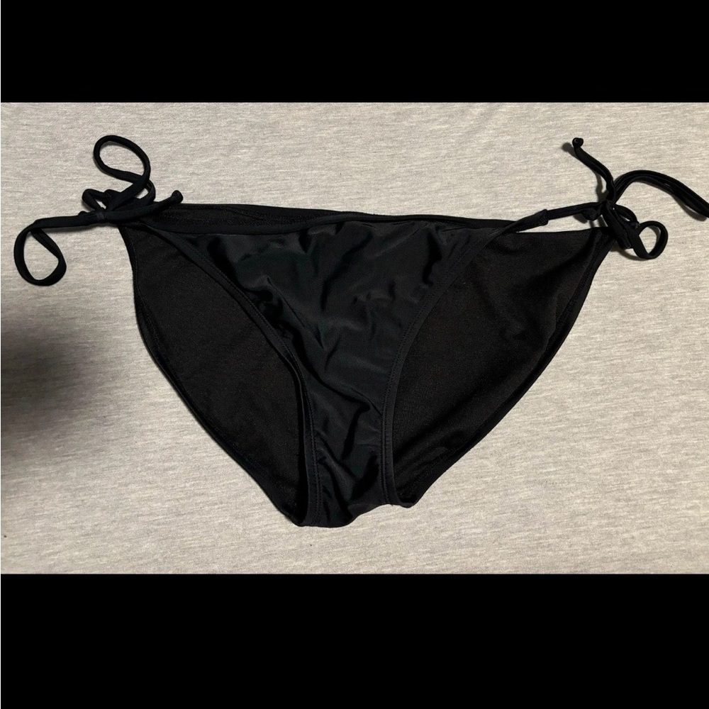 Xhilaration Black Tie-Side Bikini Bottom